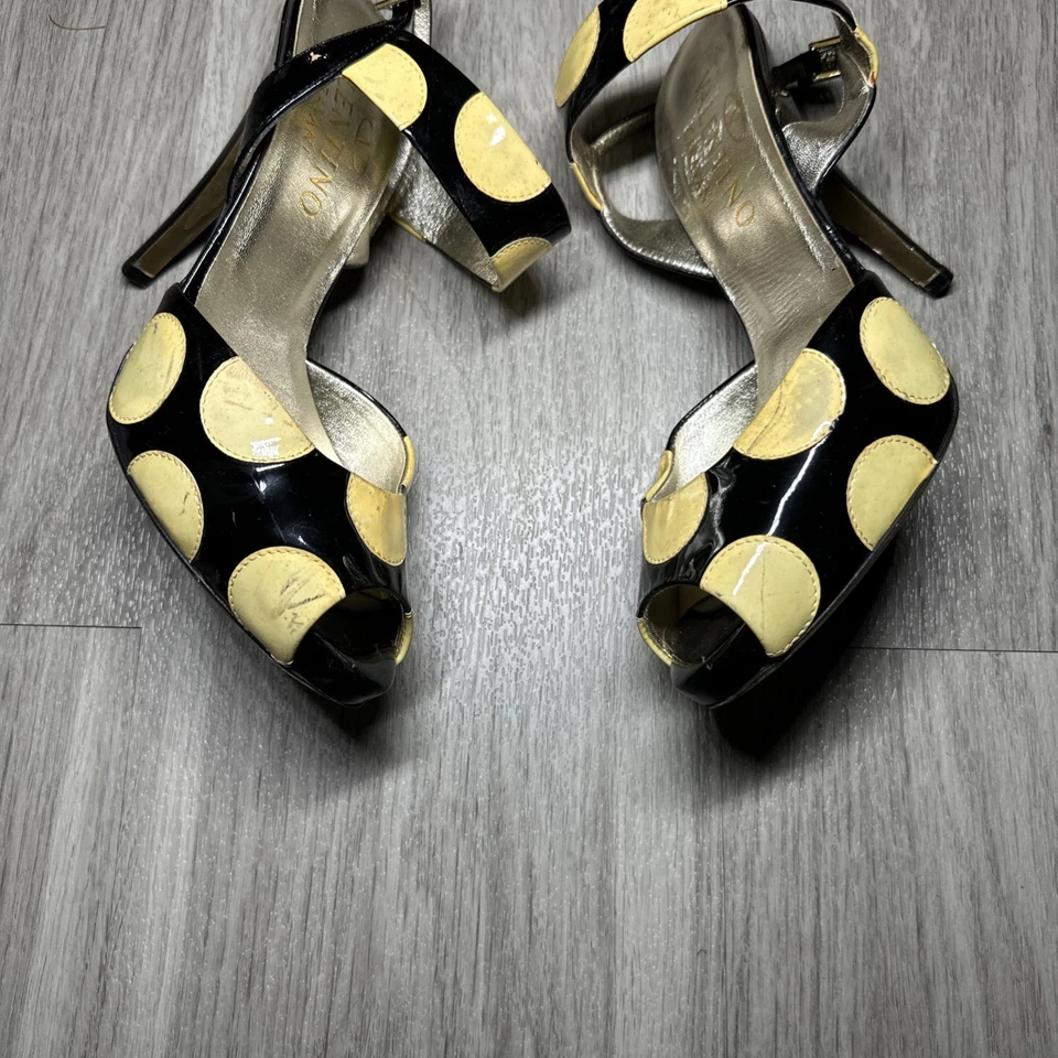 Valentino Garavani WOMEN High Patent Leather Polka Dot Peep Toe Pump EURO 36.5 - Image 4 of 4