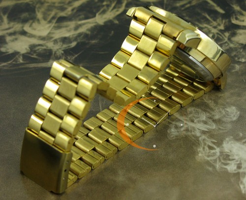 Luxury Mens Automatic AUTO Mechanical Watch All Gold Steel Self-winding Skeleton - Picture 5 of 6