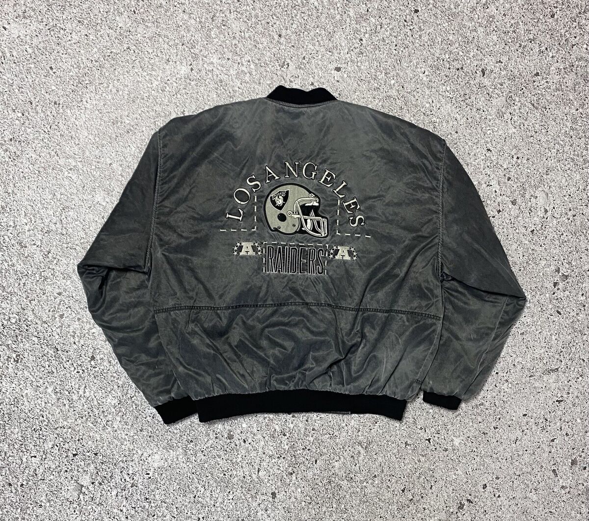 VTG 80s 90s NFL Los Angeles Raiders Satin Bomber Jacket Size VTG 80s 90s NFL Los Angeles Raiders Satin Bomber Jacket Size