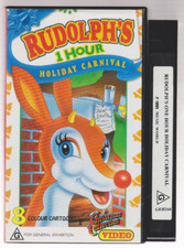 RARE VHS Video Tapes RUDOLPH'S 1 HOUR HOLIDAY CARNIVAL Small Box Christmas