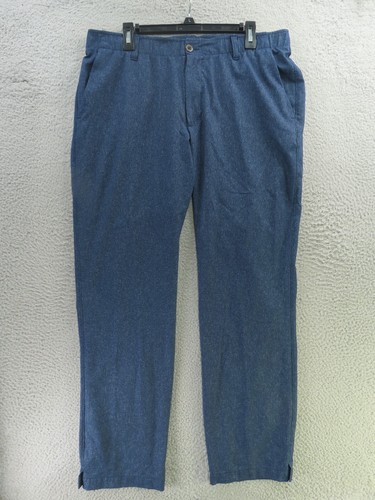 Under Armour Golf Pants Mens 38x31 Blue Straight Stretch Nylon Polyester Golf