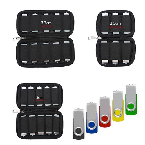 Portable U Disk Holder USB Flash Drives Organizer Case Protective Storage Bag AU - Afbeelding 5 van 12