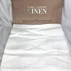 100% Pure Linen Belgian Curtain 50x120” European Flax White Lined 2 Panels