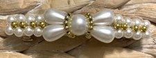 Hair Barrette Clip Vintage 1980s Faux Pearls