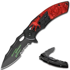 Spring Assisted Open Folding Knife Stainless Steel Blade Pocket Knife Tactical