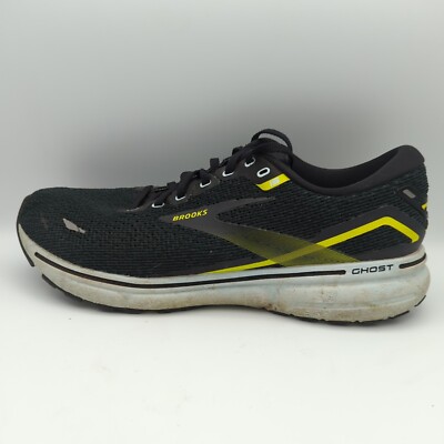 Brooks Ghost 15 Men s Size 12 D Running Shoes Black Yellow 1103931D096