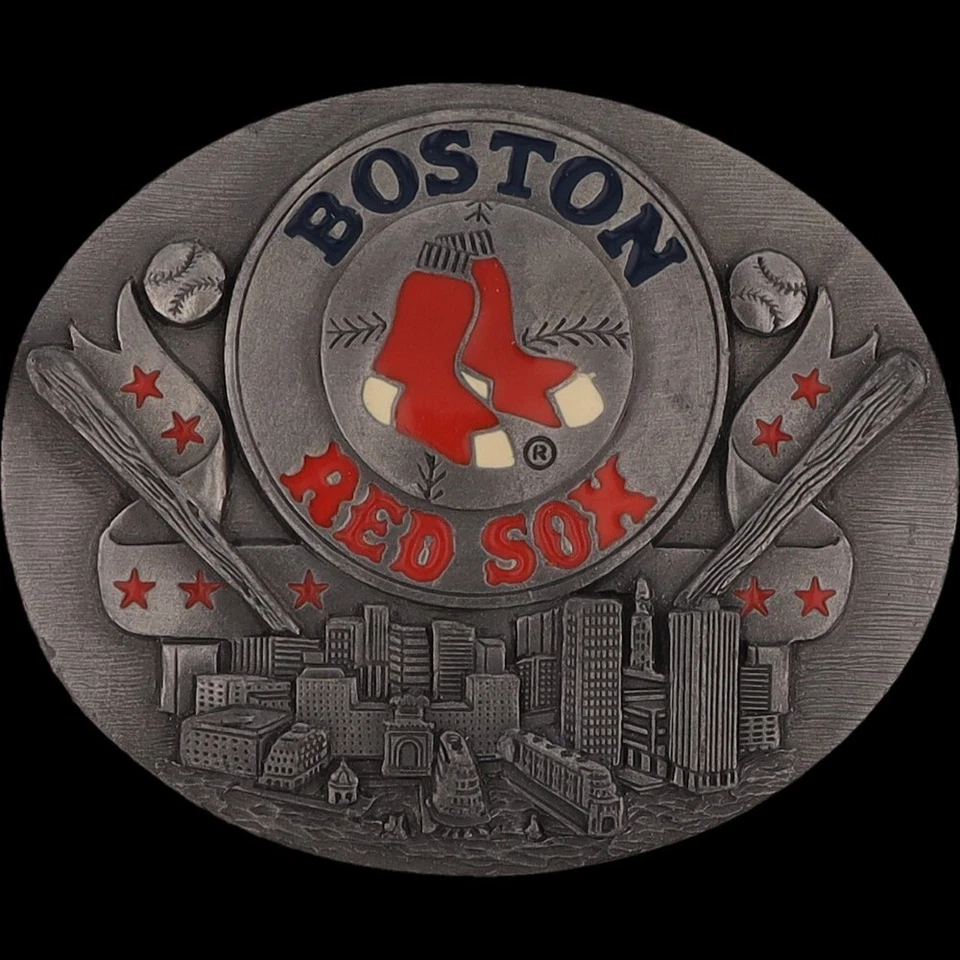 Boston Red Sox Massachusetts Fenway Park MLB béisbol años 90 vintage hebilla de cinturón Foto 3 de 4