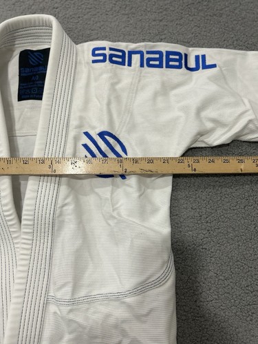 Sanabul Gi Top Brazilian Jiu Jitsu Size A0 White Embroidery Martial Arts MMA - Picture 9 of 11