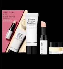 Bobbi Brown Set Face Base Lip Tint Eye Base Mini Bare Pink Lipstick Travel NEW