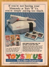 1989 Toys R Us/Nintendo NES Console System Print Ad/Poster Zelda Mario Art 80s