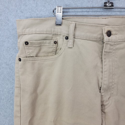 Levi's 513 Jeans Men's 36x32 Straight Leg Pants 5 Pocket beige tan denim work - Picture 5 of 16