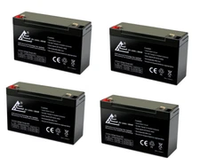 4 X 6V 12AH SEALED LEAD ACID BATTERY RECHARGEABLE F1 TERMINAL POWERWHEELS UB6120