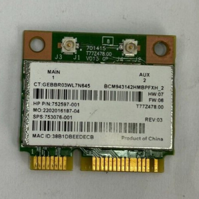 HP 17-F145NL 753076-001 752597-001 WLAN WLAN Broadcom bcm943142hm