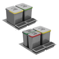 Drawer organiser Insert tray with recycling waste bins for 600mm cabinet