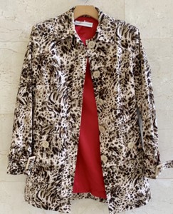 dana buchman leopard jacket