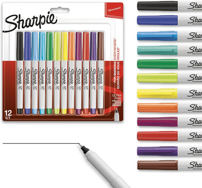 Permanent Markers, Ultra Fine Tip Markers Set, Quick Drying And Fade Resistant A