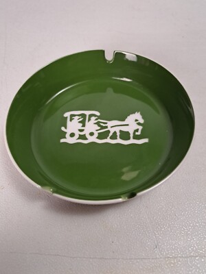 Vintage BENJAMIN OF MACKINAC ISLAND Amish Horse Drawn Carriage Ashtray 5 1/2''
