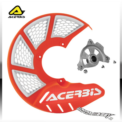 SCHEIBENABDECKUNG ACERBIS X-BRAKE BELÜFTET KTM SX 85 2009-2021 + KIT MONT. ORANGE WEISS
