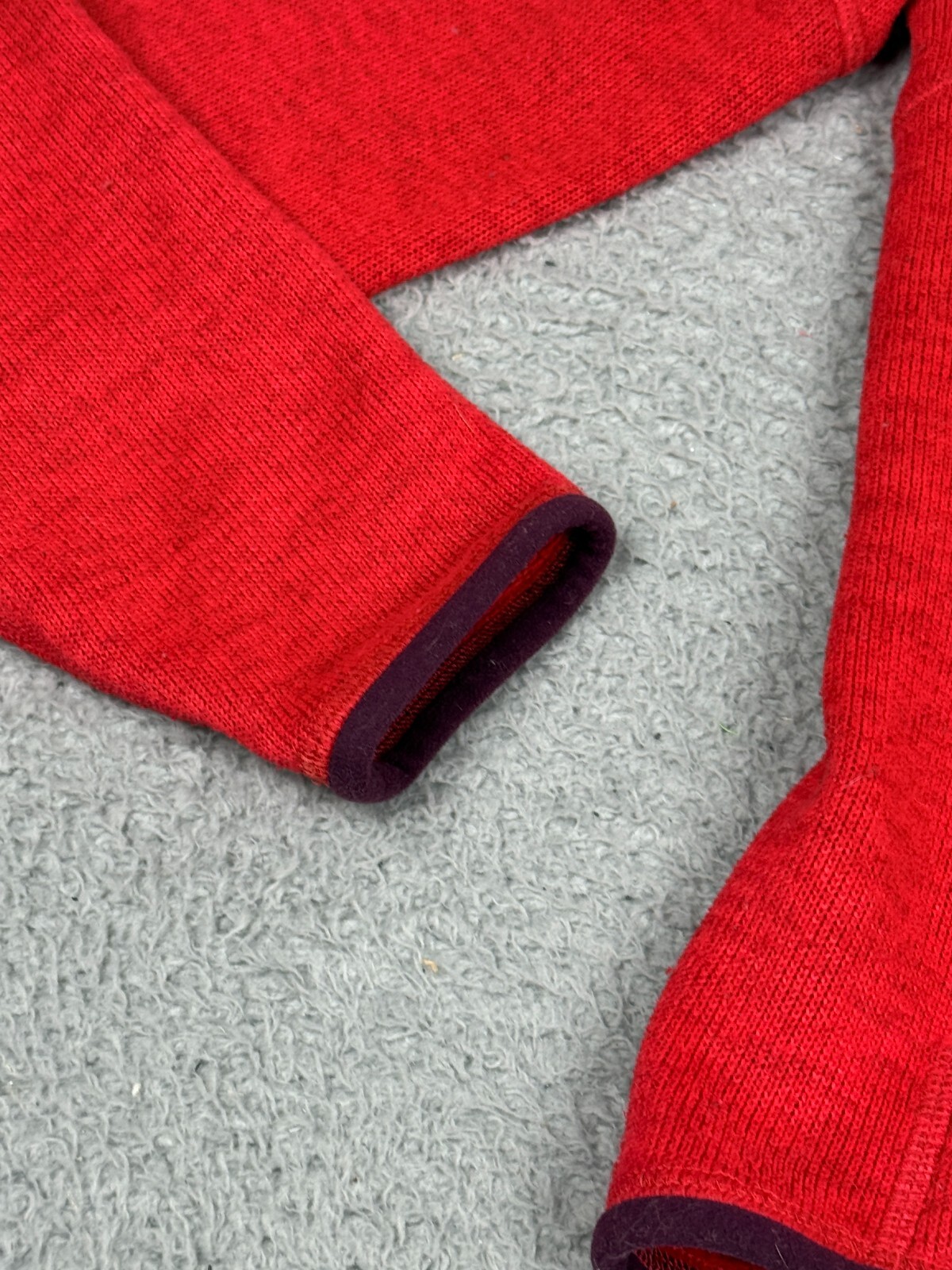 ARC'TERYX Arcteryx Covert Felpa con Cappuccio Donna M Rosso Full Zip Giacca Maglione Cardigan TRIM FIT