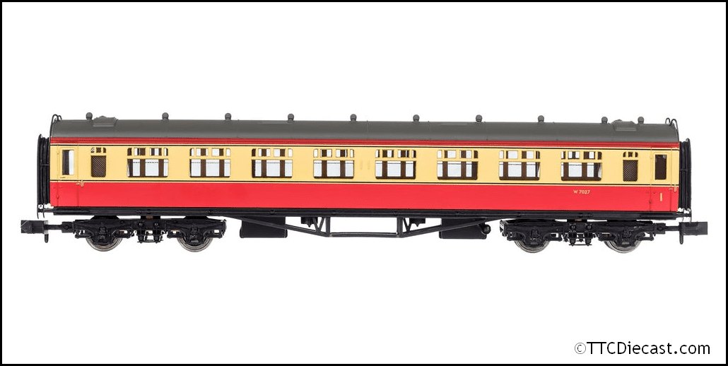 Dapol 2P-000-035 Collett Coach Composite BR Crimson/Cream W7027, N Gauge
