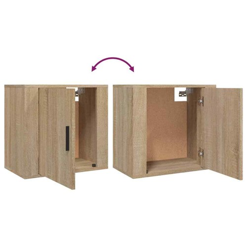 2x Wall Floating Wooden Bedside Tables Drawers Storage Side Cabinets Nightstand - Picture 8 of 11
