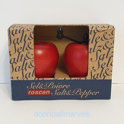 VTG G. Rosenthal Roscan Apples Salt & Pepper Mill Large 3'' NIB Farmhouse Country