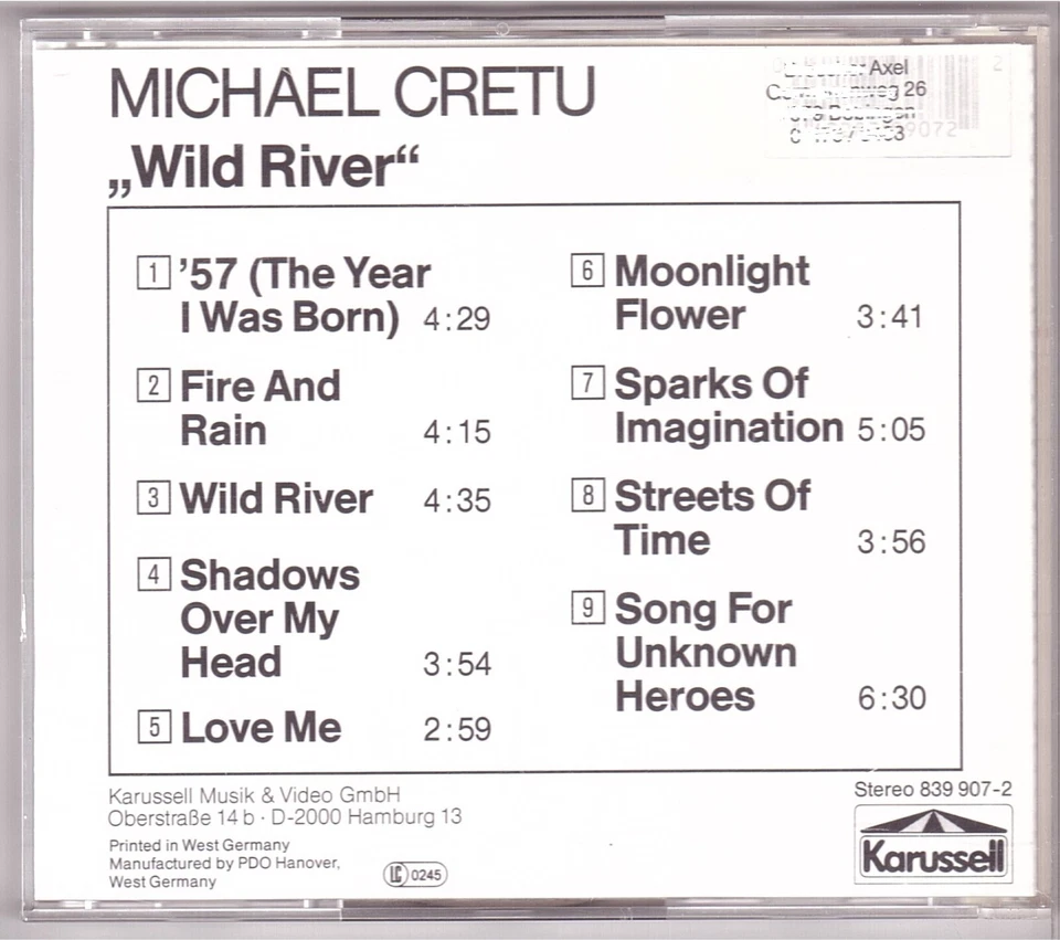 Michael Cretu - Wild River (CD 1979) Moon, Light & Flowers - Bild 2 von 3