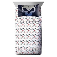 War Zone Wear Call Of Duty Kids 4Pc Full Sheet Set White Blizzard Microfiber