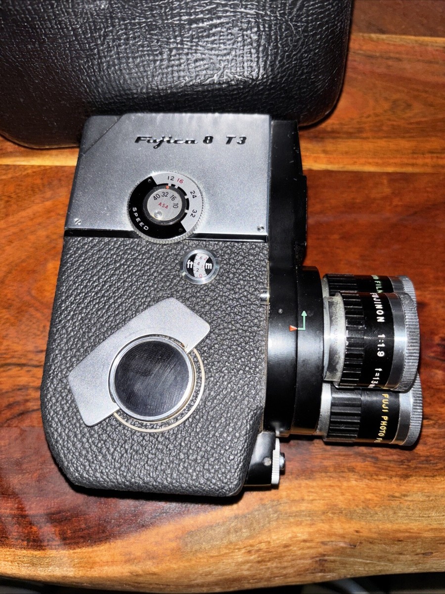 Fujica フジカ 8 T3 Working Fuji Fujica 8 T3 8mm Video Camera w/ 3 Lenses Made