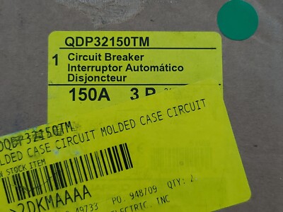 Square D QDP32150TM 3P 150A Circuit Breaker