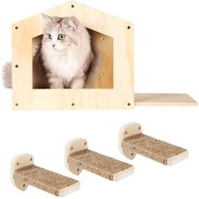 Cat Wall Shelves, Cat Shelves for Wall, Cat House Wall Furniture, Cat Condo S...