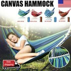 2-Person 600 Lb Capacity Hammock with Premium Canvas Portable Camping Outdoor Us