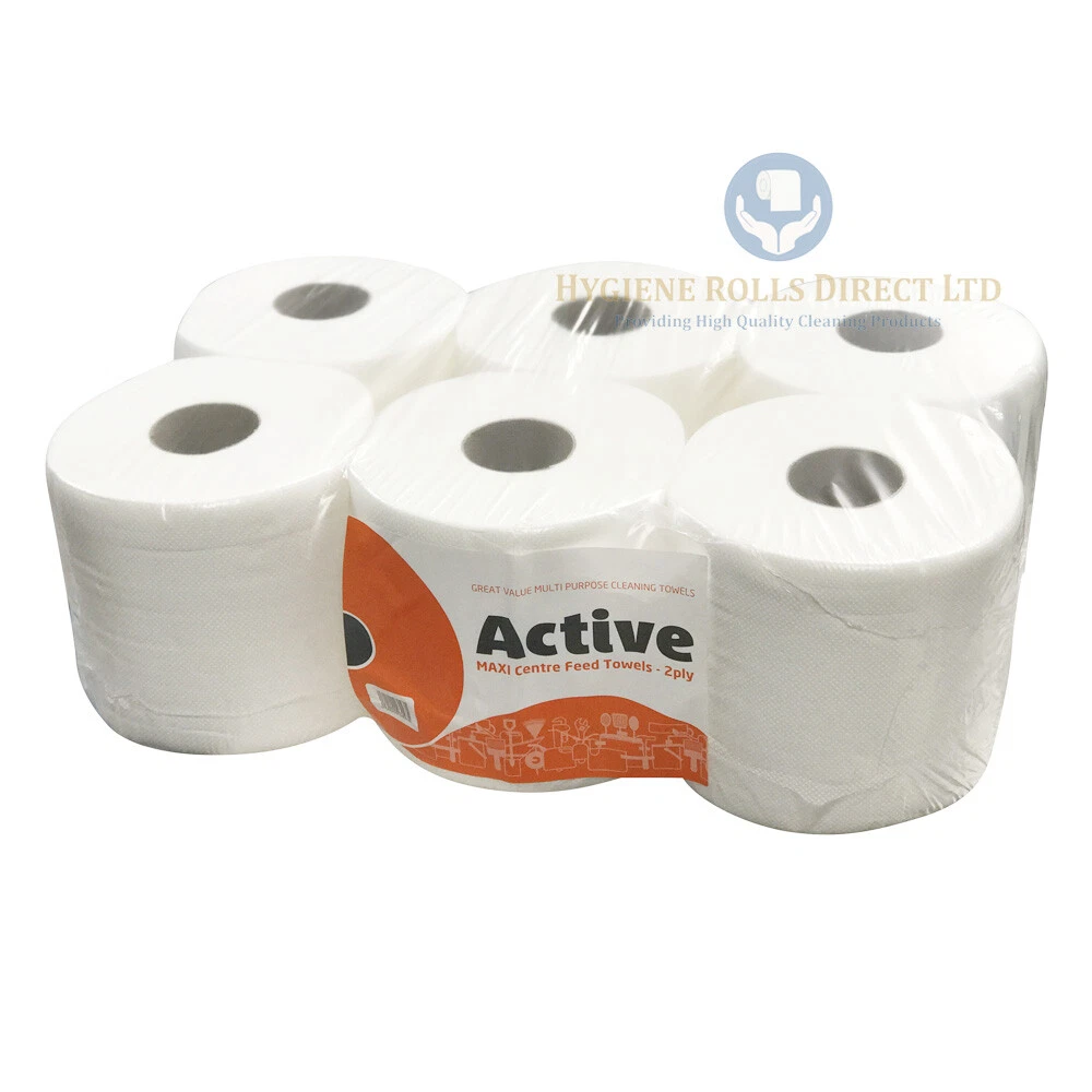 Active Centre Feed Rolls 6 12 24 2ply Embossed Kitchen Paper Towel