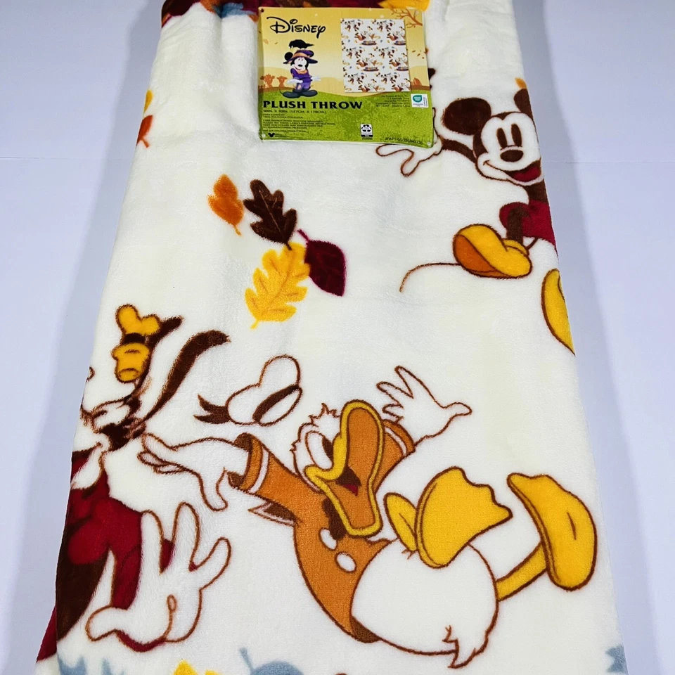 Disney Mickey Mouse & Friends Otoño Otoño Fun Hojas Manta 50”x70” Foto 2 de 4
