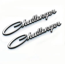2x OEM Chrome Challenger Emblem Badge fits Decal Replacement Chrysler