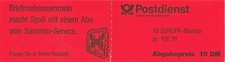 Zeszyt znaczkowy nr 30 Europa, Cept, 1994 10 x 100 Pf, czysty