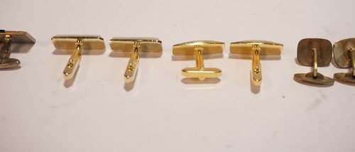Conjunto De 7 Pares De Gemelos Vintage En Color Dorado, De Los Cuales 1x 835 - Picture 9 of 11