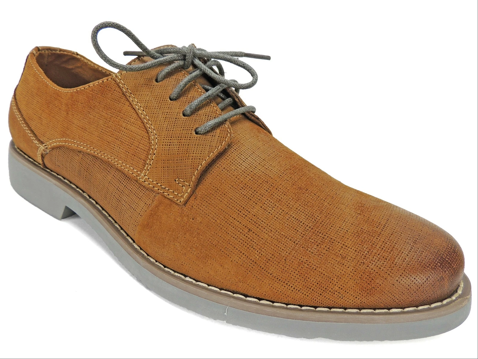Steve Madden Men's Trill Burnished Plain Toe Oxfords Tan Leather Size 13 M