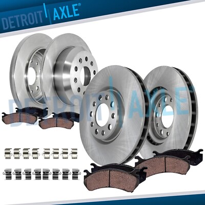 8pc Front Rear Rotors Brake Pads for 2018 - 2023 Jeep Wrangler BRY Brake Code