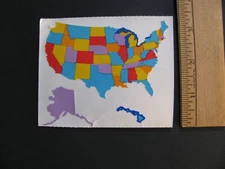 Mrs. Grossman's Stickers UNITED STATES MAP 50 States 1 Mod 4" X 3.25" NOS
