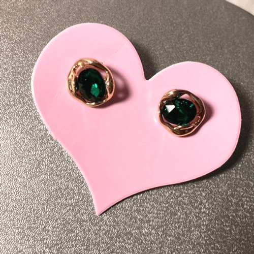 Stud Earrings emerald may birthstone-image