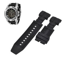 Bolt 0831 26mm Black Rubber Watch Strap For Invicta