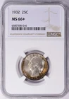 1932 Washington Quarter NGC MS66+
