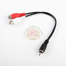 6inch RCA Male Plug to 2 RCA Female Jack Y Splitter Audio Video AV Adapter Cable