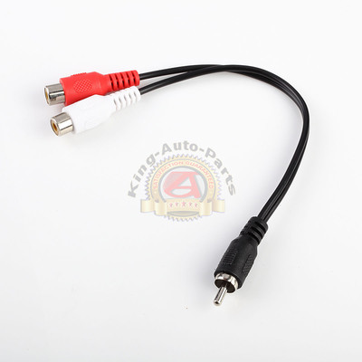 6inch RCA Male Plug to 2 RCA Female Jack Y Splitter Audio Video AV Adapter Cable