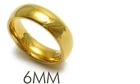 New Gold Plated 18K Wedding Ring Band 6mm Engagement Ring Unisex
