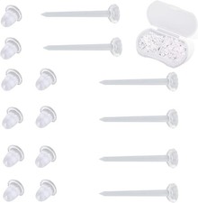 Plastic Earrings Invisible Clear Post Studs for Sports Work Flat Silicone 200