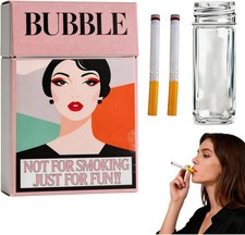 Pink Lady Bubble Cigarette Toy Cute Mini Bubble Blower Kit with 2 Bubble Sticks