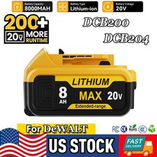 20V For DeWalt 20 Volt Max XR 8.0AH Lithium Ion Battery DCB205-2 DCB208 DCB200-2