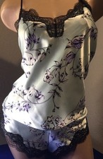 Vtg Victoria s Secret Camisole Satin Tap Pink Panty L